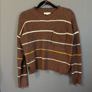 Maroon Striped Sweater